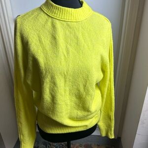 Athleta Women's Bright Yellow Crew Neck Sweater